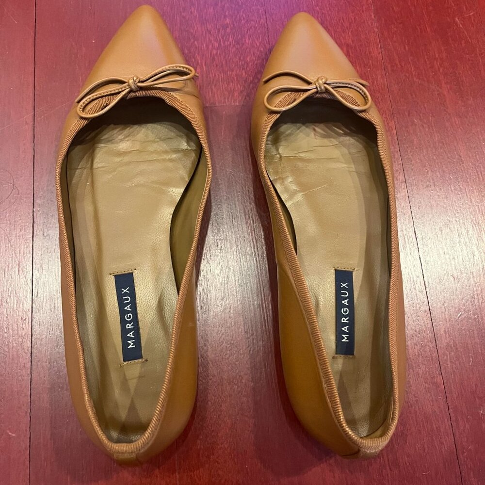 Margaux The Pointe Flats in Saddleback Napa (Tan) - Size 9 (39.5)